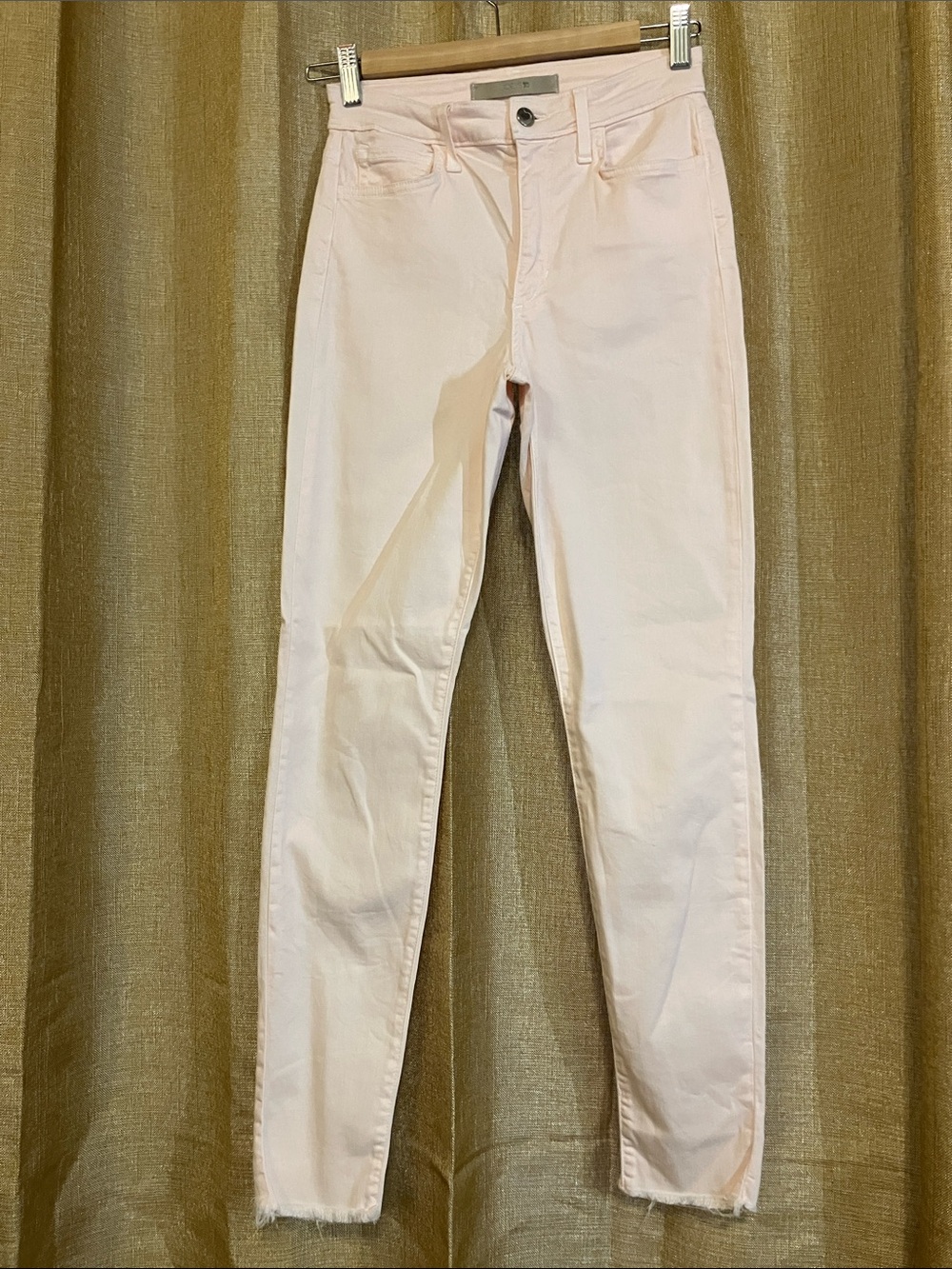 Joe's Jeans Pale Pink High-Rise Skinny Jeans
